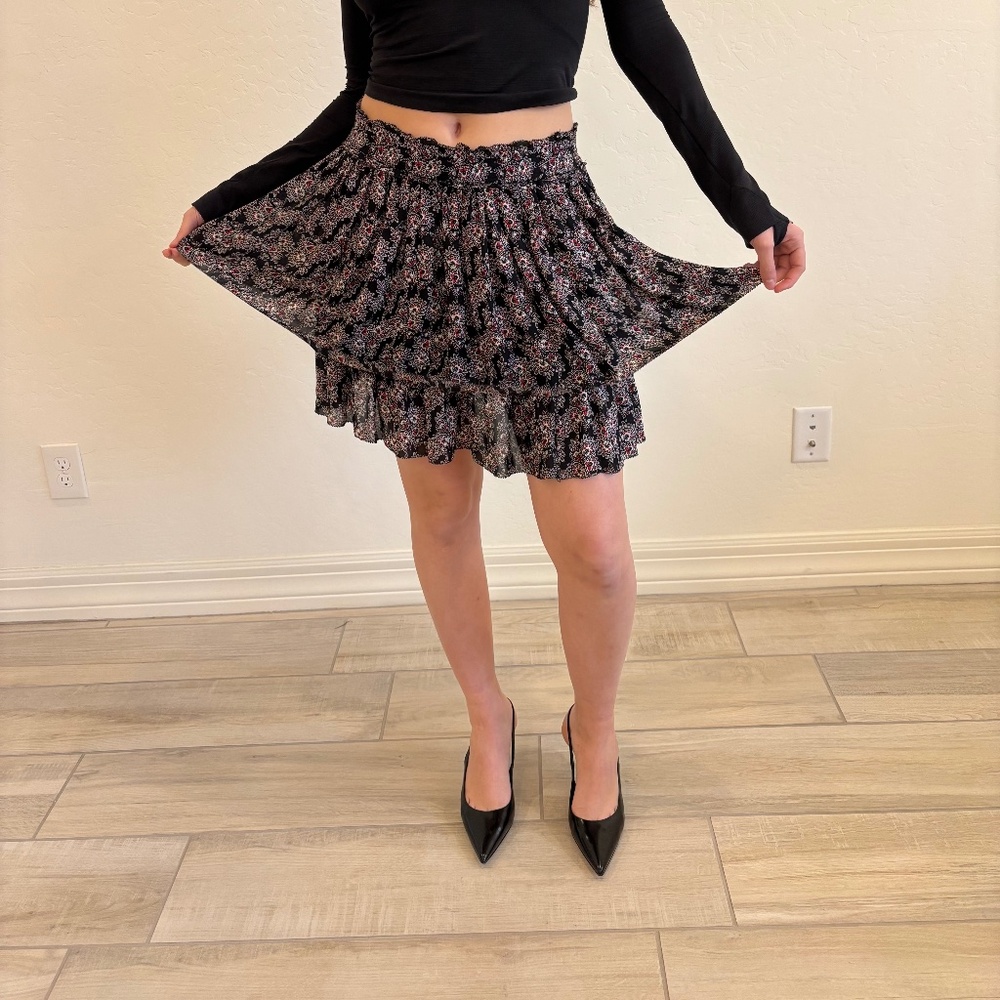 Derek Lam 10 Crosby Silk mini skirt with  floral print. size 6 or Medium, Boho